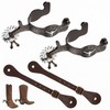 2 Pack Western Cowboy Spurs Paired with 2 Pcs 6