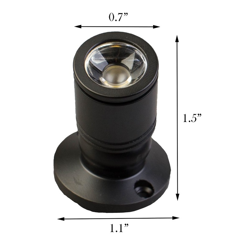 LEDupdates 4 Pack Mini Showcase Spotlight, 12v 4000K Jewelry Cabinet