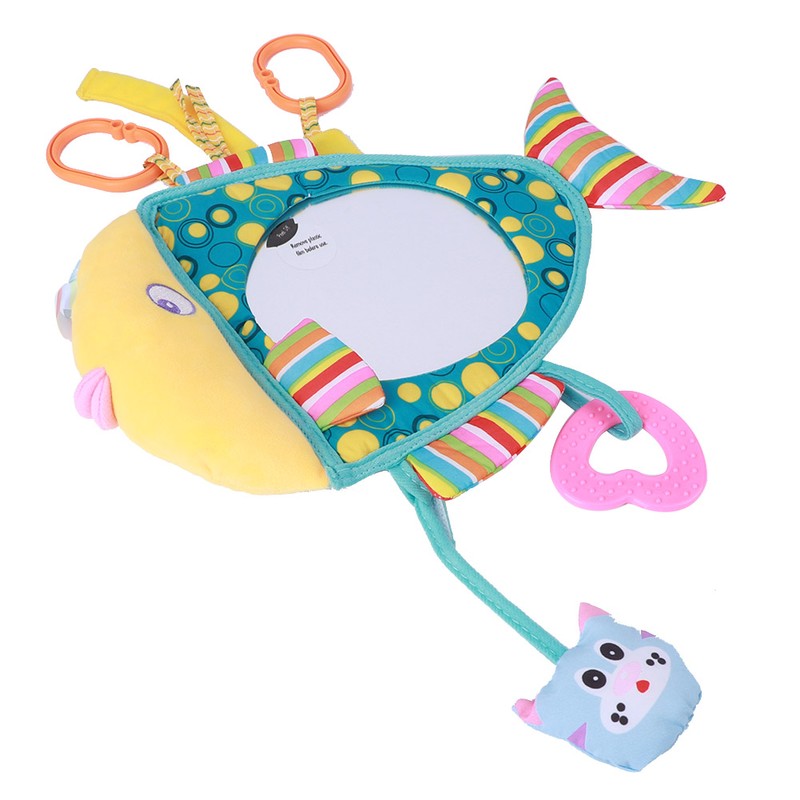 Car Backseat View Mirror Plush Fish Shape Cartoon Pattern Safety