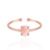 MUSTHAVE 18K Rose Gold Plated Opal Ring, White/Green/Pink, Adjustable Size