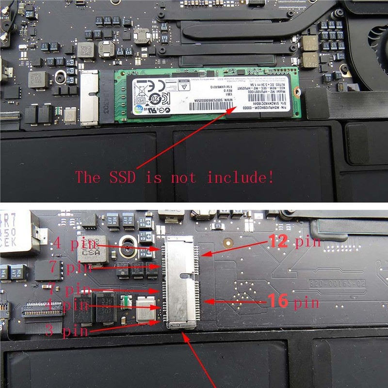 chenyang 12+16Pin 2014 2015 SSD to M.2 NGFF M-Key NVME
