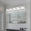 5-Light LED Modern Bathroom Vanity Light Fixture Matte Chrome Modern