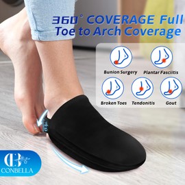 Conbella Foot Toes Ice Pack Wrap – Wearable Forefoot Gel Ice Pack with Strap for Broken Toes, Surgery Recovery, Gout & Plantar Fasciitis, Hot and Cold Therapy Reusable Adjustable