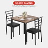 Garvee Dining Table Set for 2,Square Table and 2 Chairs