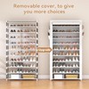 ROJASOP Shoe Rack with Covers 10 Tier Large Shoe Organizer