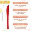 50 PCS Red Plastic Knives Disposable Utensils Heavy Duty Red