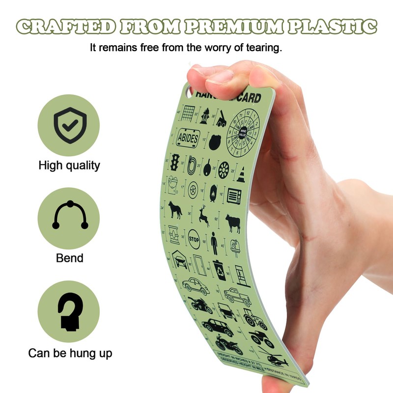 Kingdder Range Card for Shooting in Mils and Yards North