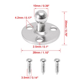 X AUTOHAUX 2 Set 10mm Car Ball Studs Mounting Brackets Round with Screw