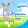 Brush Baby Bobbie Bunny Baby Teether Toy Cappuccino Grey |