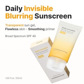 SUNGBOON EDITOR Protector solar borroso invisible, diario con amplio espectro SPF 40 invisible para cara e imprimación de maquillaje 50ml