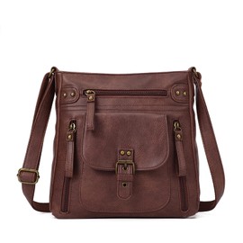 KL928 Crossbody Bags for Women, Multi Pocket Shoulder Bags, Medium PU Leather Cross Body Purses