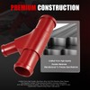 Weldless Aluminum Radiator Coolant Y-Pipe Coolant Hose Connector Pipe for