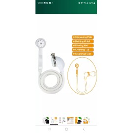 YOO.MEE Upgraded Bathtub Spout Pet Shower for Tub Spouts Without Diverter, Modern