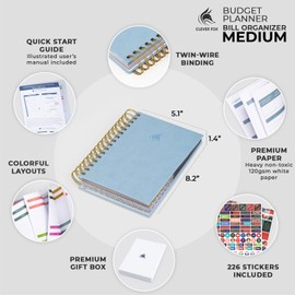 Clever Fox Budget Planner & Monthly Bill Organizer With Pockets. Expense Tracker, Budgeting Journal & Financial Book. Medium, 5.1x8.2" (Lavender)