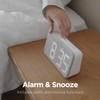 mooas Cosy Fabric LED Desk Clock, Digital Alarm Clock with