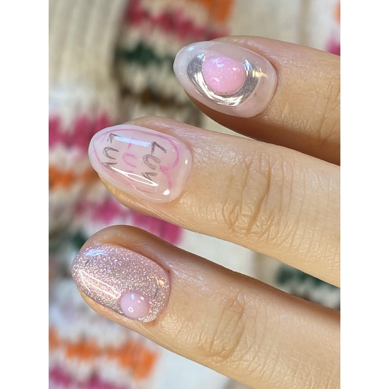 [Janef] Doodle Doodle CuteDrawing Handmade Nail Tips - No selection