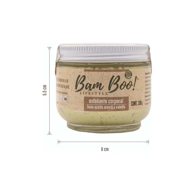 Exfoliante Corporal Base Aceite Aroma Vainilla 100g Bam Boo!