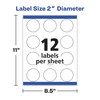Avery Printable Round Labels with Sure Feed, 2" Diameter, Glossy