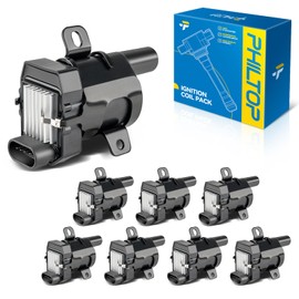 PHILTOP UF262 Ignition Coil 8 Packs Fit for Silverado 1500,Tahoe,Sierra 1500,Silverado 2500 HD,Suburban 1500,Avalanche 1500,Yukon,Silverado 1500 Classic,Silverado 2500,Yukon XL 1500