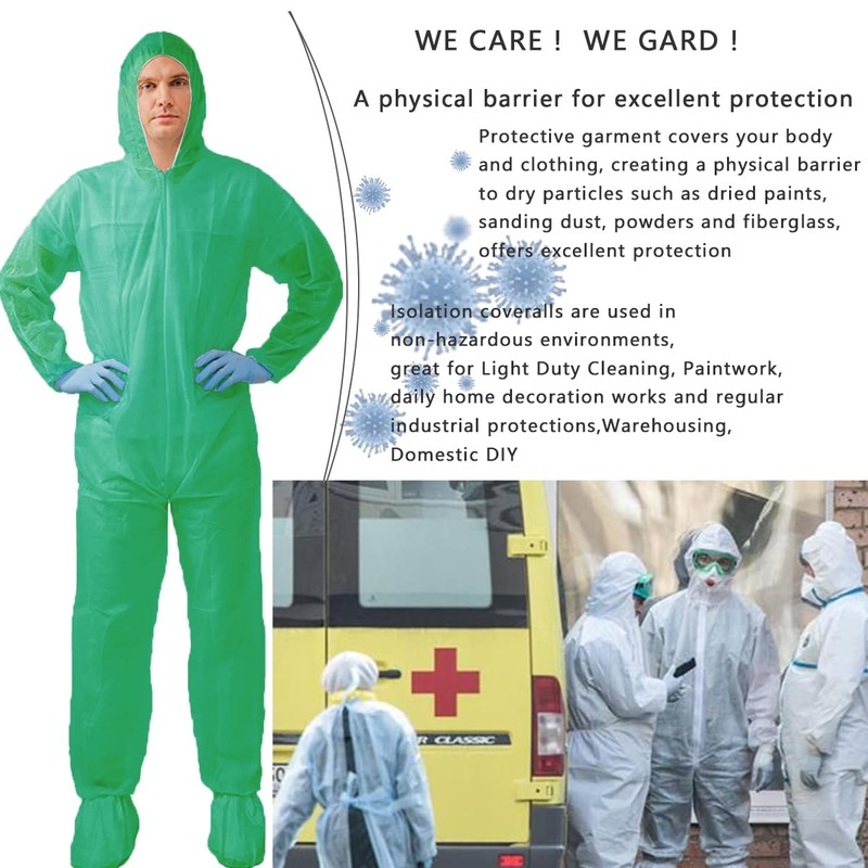 V VICOGARD Hazmat Suits,10 Colors Options Disposable Protective Coveralls, Paint