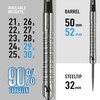 Harrows SUPERGRIP 90% Tungsten Steel Tip Darts Set. Available in