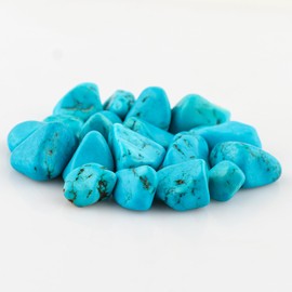 AURA GEMS 50 Cts Green Howlite Turquoise Irregular Tumbled Polished Stones for Wicca, Reiki and Energy Healing Crystal Home Decoration (0.02 Lbs, 2-3 Piece)