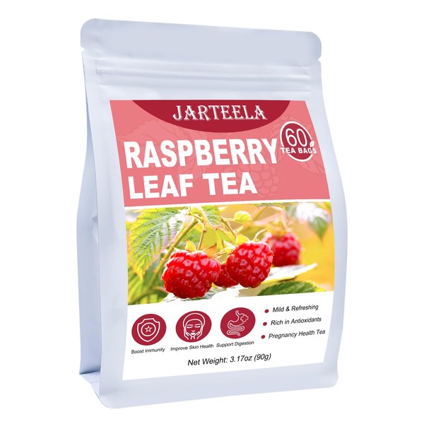 Jarteela - Raspberry Leaf Tea Bag, 1.5g x 60 Count