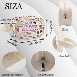 WSNANG Equestrian Gifts All Things Equestrian Lover Inspirational Cosmetic Pouch Horse Trainer Thank You Stuff (Horse Bag CA)