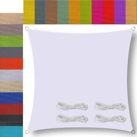 Waterproof Awning, Rectangular, 1.5 x 2.5 m, Sun Sail, Balcony Rain Cover, 95% UV Protection, Wind Protection, Canopy, Tarpaulin for Garden, Patio, Outdoors, Camping, Swimming Pool, White