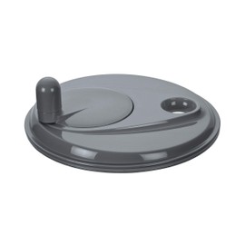 Lurch 10222 Salatschleuder mit Kurbel aus Kunststoff, Iron Grau/Weiß, 22 x 22 x 16 cm