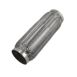 A ABSOPRO Car Exhaust Flex Pipe 2.56"x9"x9.65" Stainless Steel Silver Tone