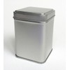 Silver 50 gram 8 centimeter square tin caddy