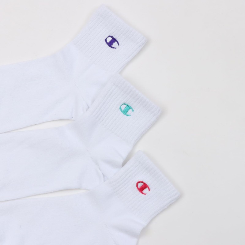 Champion CWSCY203 Women's Socks, Plain Socks, 3-Pair Set, Non-Pile, color