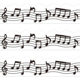 72 Feet Musical Notes Bulletin Board Borders Trim for Music Classroom Back to School Room Wall Decor Music Concert Party Decoration