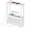 BAMGROW Slim Charging End Table with Storage - for Small