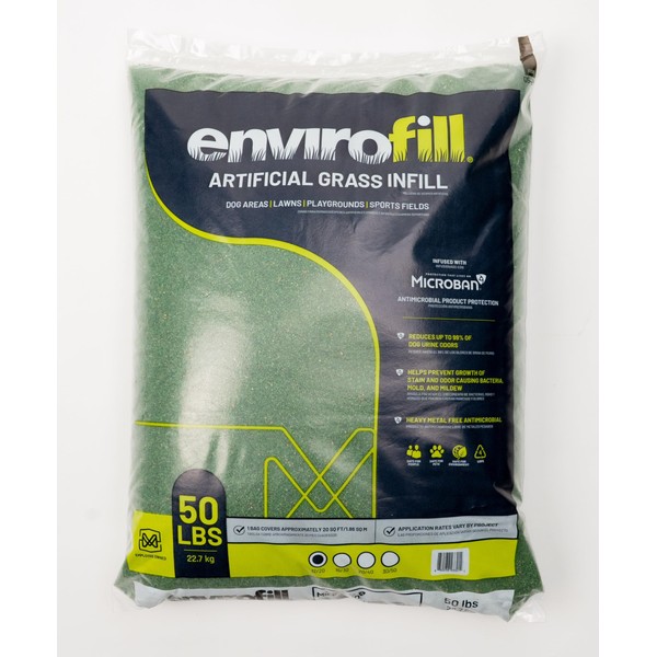 All Turf Mats® Pro-Grade 50lbs 12/20 Coated Green Silica Sand