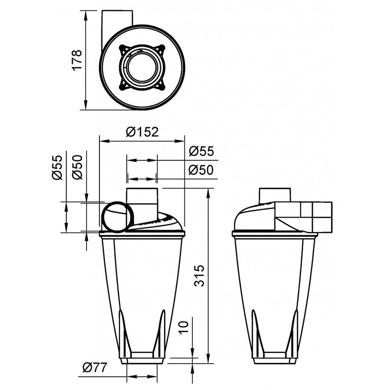 DUST Commander DLX ESD MKII – Professional Cyclone Dust Extractor/Filter/Separator