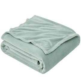EHEYCIGA Fleece Blanket Throws for Sofas Fluffy Warm Soft Blanket for Bed Settees Armchairs, Fit All Season, Sage Green, 130x165cm