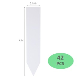 Garden Plant Labels, 4 Inch Plastic Stakes, 42 Pack, Name Tags for Seedlings and Outdoor Plants