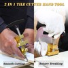 Tile Cutter Hand Tool, 2 in 1 Glass Tile Cutter