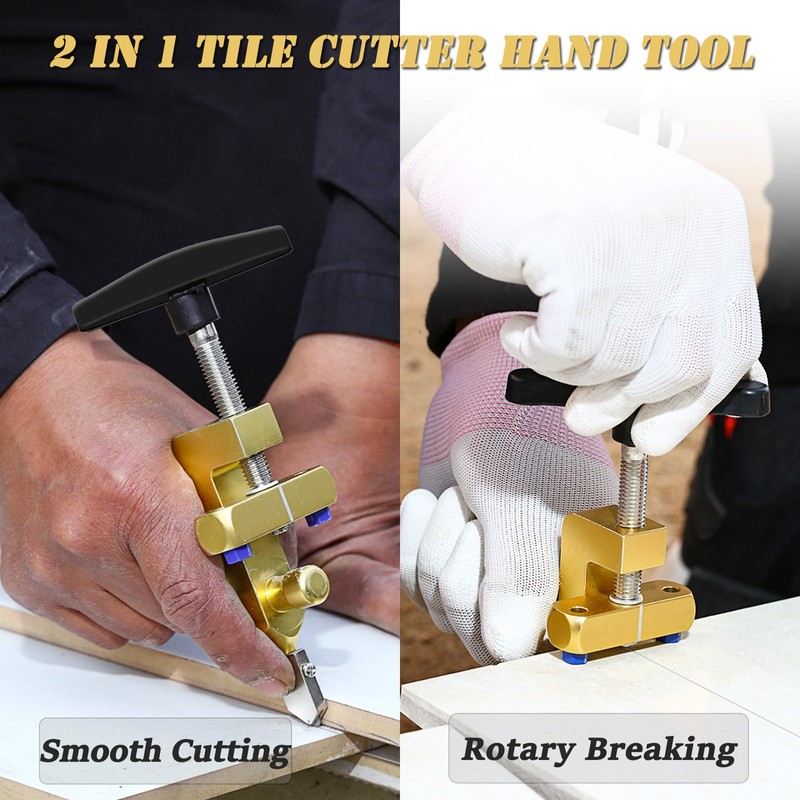 Tile Cutter Hand Tool, 2 in 1 Glass Tile Cutter