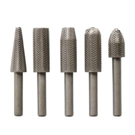 5pcs Electric Rotary File Embossed Steel File Soft Metal File Electric Grinding Head Electric File Head 6mm