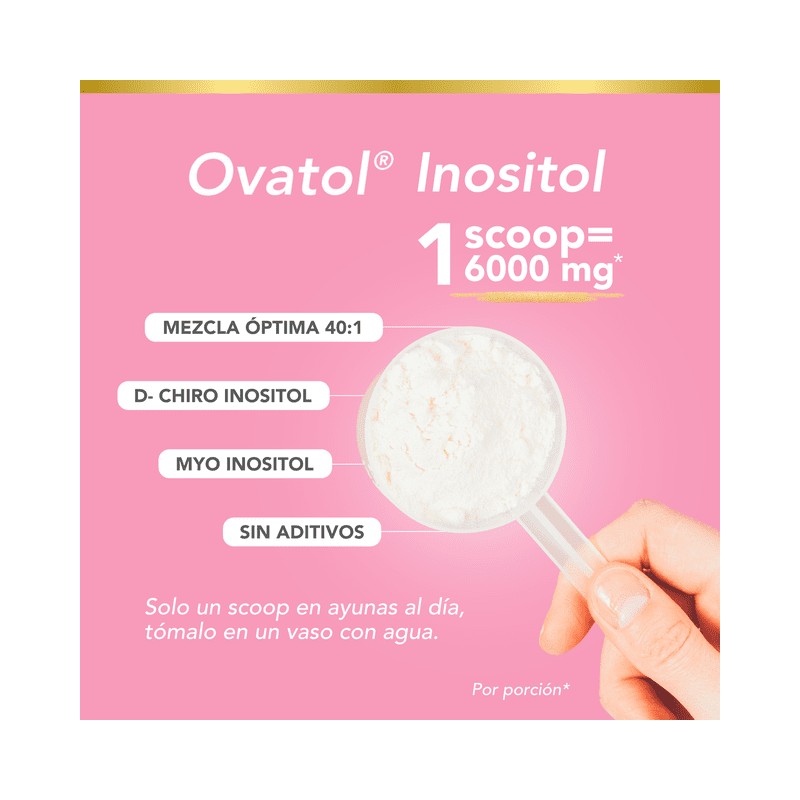 Ovatol Inositol Mezcla Óptima de Myo y D-Chiro Inositol 40