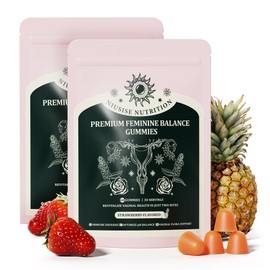 NIUSISE Feminine Balance Gummies, Premium Balance Supplement for Women PH Health, Immune Support, Energy Support, Vegan, Gluten-Free, Strawberry Flavor, 120 Gummies, 60 Servings 1 Pack
