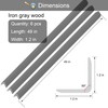 6 Pcs 49" Wall Corner Protector Trim, Gray Wood Grain
