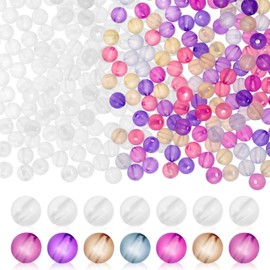 SEWACC 1000pcs UV Beads 8mm UV Color Changing Beads Sun Sensitive UV Reactive Beads Plastic Solar Beads for Necklace Jewelry Making (Random Color)