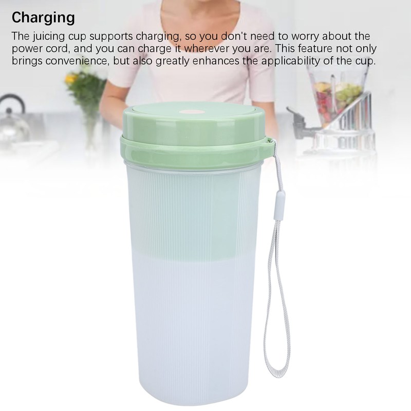 Portable Blender Cup 300ML Large Capacity Rechargeable Juice Bottle Electric