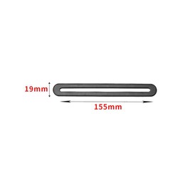 4Pcs Black Slotted Brace,Flat Straight Brace Brackets,Adjustable Corner Code,Stainless Steel Flat Slotted Brace Brackets-Single Slot 19*155mm