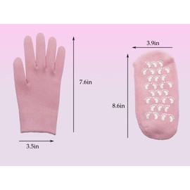 Moisturizing Gloves, Spa Gloves,Overnight Gloves for Dry Hands, Lotion Gloves,Gloves for Dry Hands, Repair and Soften Aging, Hand Care for Chapped and Dry Skin (Pink)