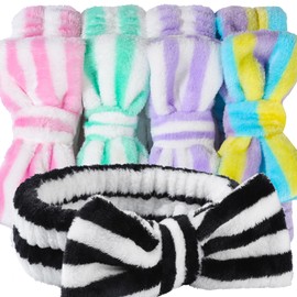 Teenitor Makeup Headband, Spa Headband For Girls, Bow Headbands, Fluffy Headbands for Washing Face, Make Up Headbands For Skincare
